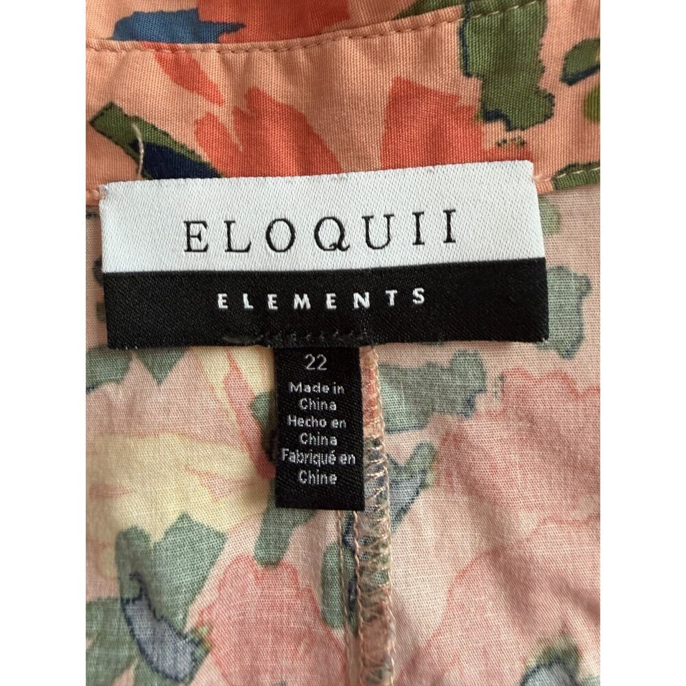 Eloquii Elements Print fit and flair , tiered Dress with Puff Sleeves, Size 22 - Picture 5 of 10